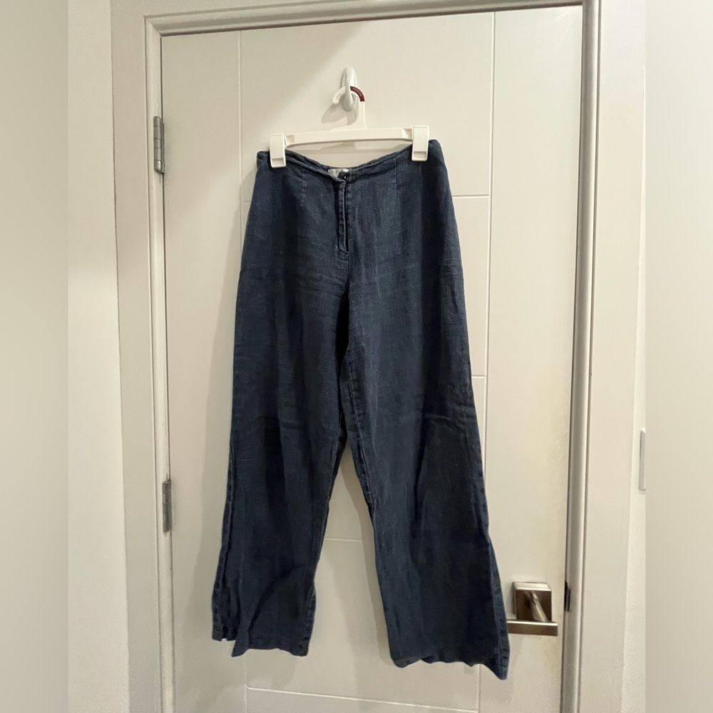 Vintage Wide Leg Blue Pants